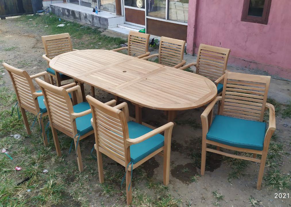 Your store. Complete Table set with x8 chairs and Cushions
