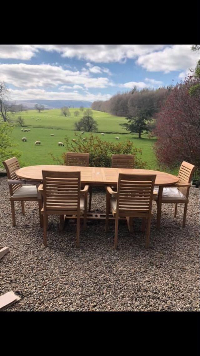 Your store. Complete Table set with x8 chairs and Cushions